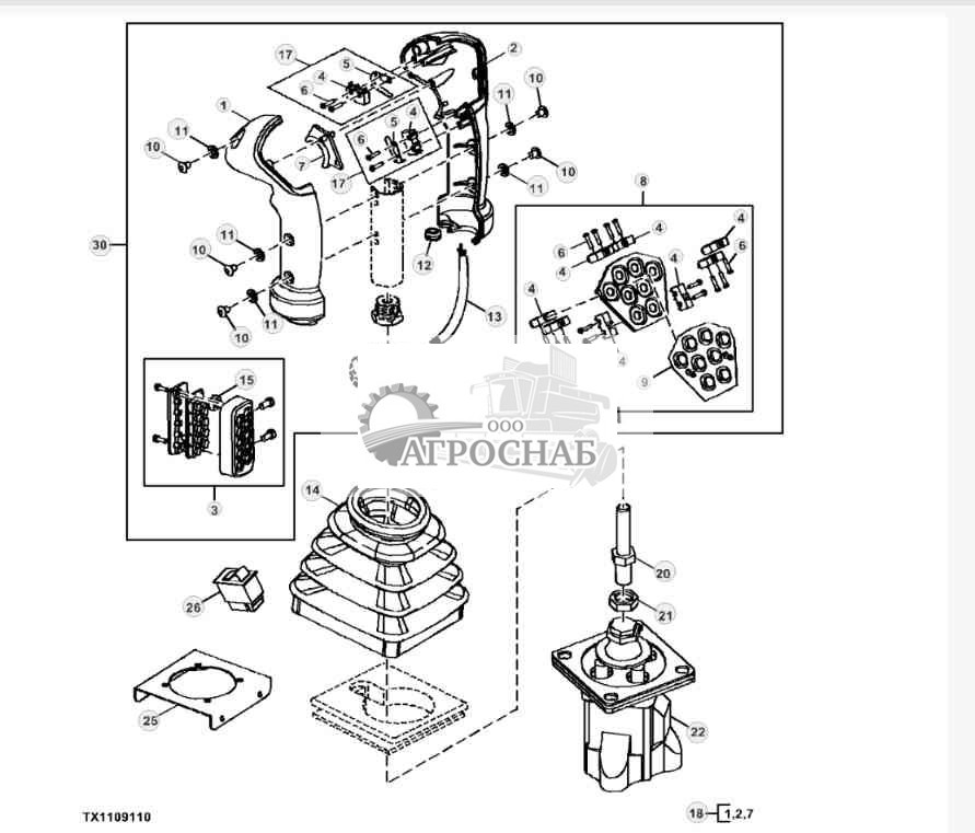 Measuring System Joystick Components (Right) 